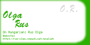 olga rus business card